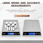 Digital Kitchen Scale, 33lb Waterproof Stainless Steel