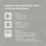 Slim Digital Kitchen Scale – Accurate & BPA-Free