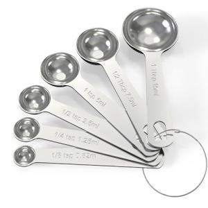 TILUCK Stainless Steel Measuring Spoons Set of 6