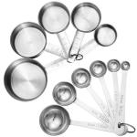 11 Piece Stainless Steel Measuring Spoons and Cups Set