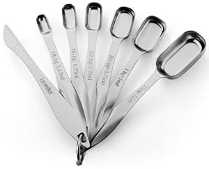 Stainless Steel Measuring Spoons Set with Leveler