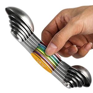 Magnetic Stainless Steel Measuring Spoons Set of 6