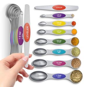 Magnetic Measuring Spoons Set with Leveler