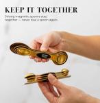 Magnetic Gold Stainless Steel Measuring Spoons Set