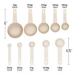 Cream Wheat Straw Measuring Cups and Spoons Set