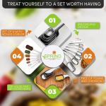 Stainless Steel Measuring Spoons Set with Leveler