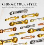 Magnetic Gold Stainless Steel Measuring Spoons Set