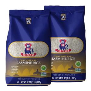 817 Elephant Jasmine Rice, White Thai, 2 lbs (2 Pack)