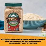 Organic Texmati Brown Basmati Rice, 32-Ounce Jar