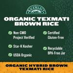 Organic Texmati Brown Basmati Rice, 32-Ounce Jar
