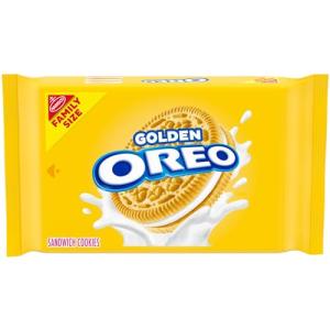 OREO Golden Sandwich Cookies, Family Size, 18 oz