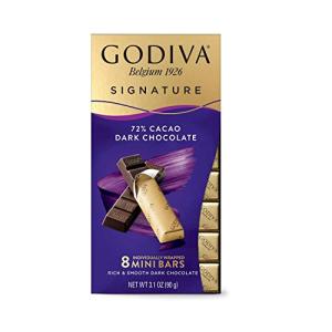 Godiva 72% Dark Chocolate Mini Bars - 3.1oz