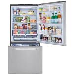 LG Bottom Freezer Refrigerator in Stainless Steel