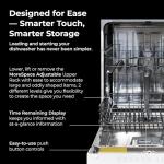 Kenmore 24" Built-in Stainless Steel Tub Dishwasher SmartWash, UltraWash, SmartDry Plus, MoreSpace Adjustable Rack and Leak Detect, Energy Star Certified, White