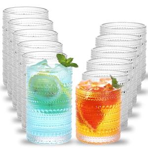 Boho Hobnail Drinking Glasses Set of 12