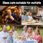 Set of 6 Dishwasher-Safe Glass Drinking Cups