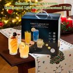 12-Piece Ribbed Glassware Set with Stackable Cups