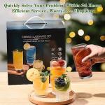 12-Piece Ribbed Glassware Set with Stackable Cups