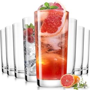 Set of 8 Lead-Free Crystal Drinking Glasses