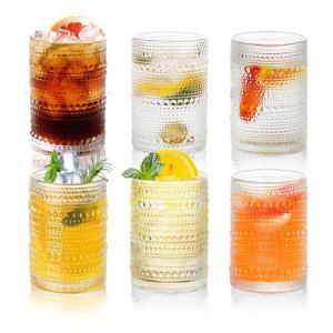 Vintage Hobnail Glasses Set, 6 Pieces, 473 ml