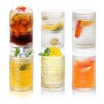 Vintage Hobnail Glasses Set, 6 Pieces, 473 ml
