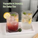 Vintage Hobnail Glasses Set, 6 Pieces, 473 ml