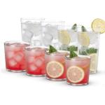 Set of 8 Highball and Cocktail Plastic Glasses