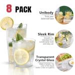 Set of 8 Highball and Cocktail Plastic Glasses