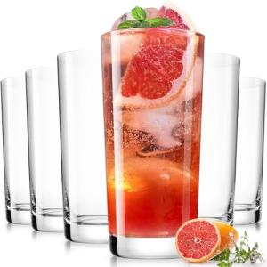 Set of 6 Lead-Free Highball Drinking Glasses