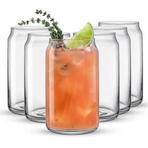 JoyJolt Set of 6 Beer Can Shaped Glasses