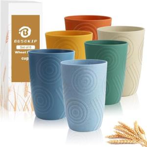 Wheat Straw Drinking Glasses Set - 6 Pack