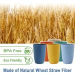 Wheat Straw Drinking Glasses Set - 6 Pack