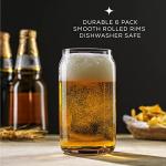 JoyJolt Set of 6 Beer Can Shaped Glasses