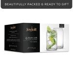 JoyJolt Set of 6 Beer Can Shaped Glasses