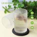 Lumkit Vintage Hobnail Drinking Glasses Set of 6