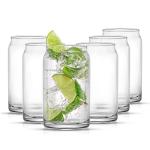 JoyJolt Set of 6 Beer Can Shaped Glasses