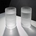 Lumkit Vintage Hobnail Drinking Glasses Set of 6