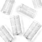 Bekith 6 Pack Vintage 12 oz Drinking Glasses