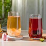 Set of 6 Crystal Highball Drinking Glasses