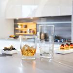 16-Piece Square Glassware Set with Heavy Base