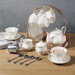 22-Piece Porcelain Tea Set for 6