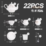 22-Piece Porcelain Tea Set for 6