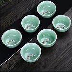 CoreLife Kung Fu Porcelain Tea Set with Cups