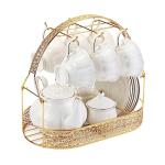 22-Piece Porcelain Tea Set for 6