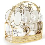 22-Piece Gold Tulip Tea and Coffee Set