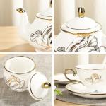 22-Piece Gold Tulip Tea and Coffee Set