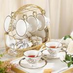 22-Piece Gold Tulip Tea and Coffee Set