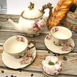15-Piece Floral Vintage Tea Set for Adults