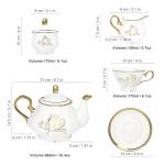 22-Piece Gold Tulip Tea and Coffee Set