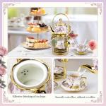 20-Piece Elegant Purple Porcelain Tea Set